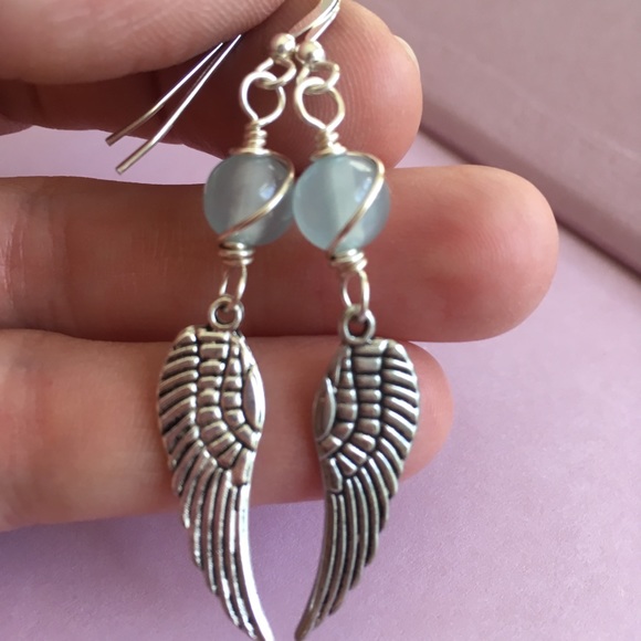 Beautiful Angel Wing Earrings - Picture 2 of 3